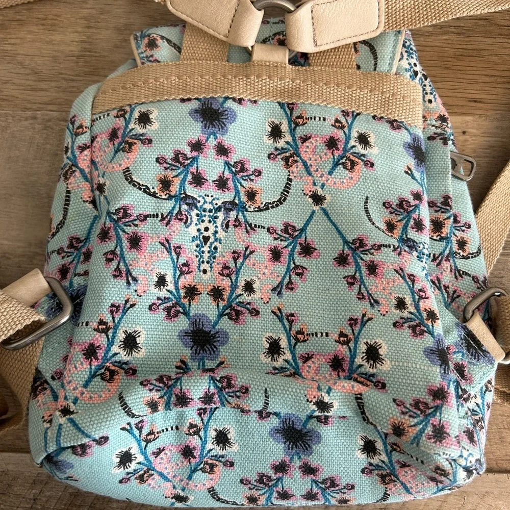Sakroots Floral Print Light Blue Backpack